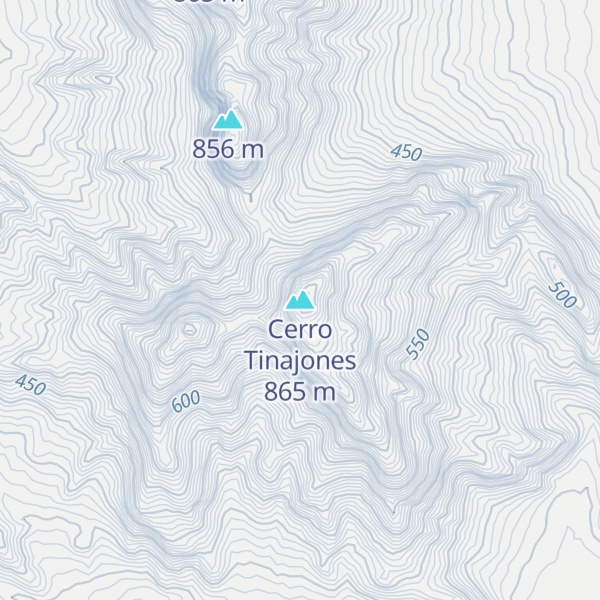Map of Cerro Tinajones