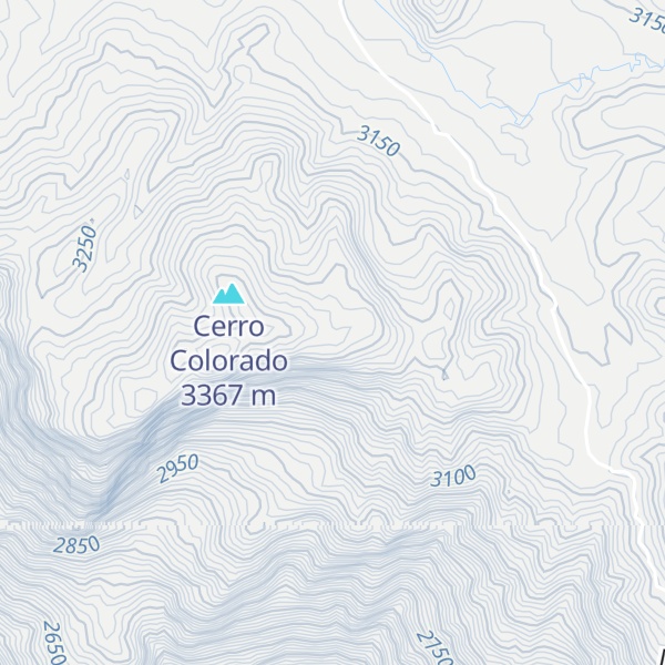 Map of Cerro Peña de Huicas