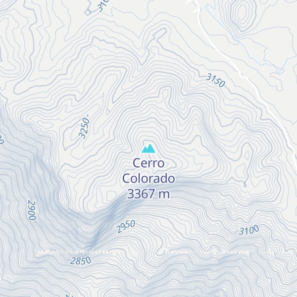 Map of Cerro Colorado