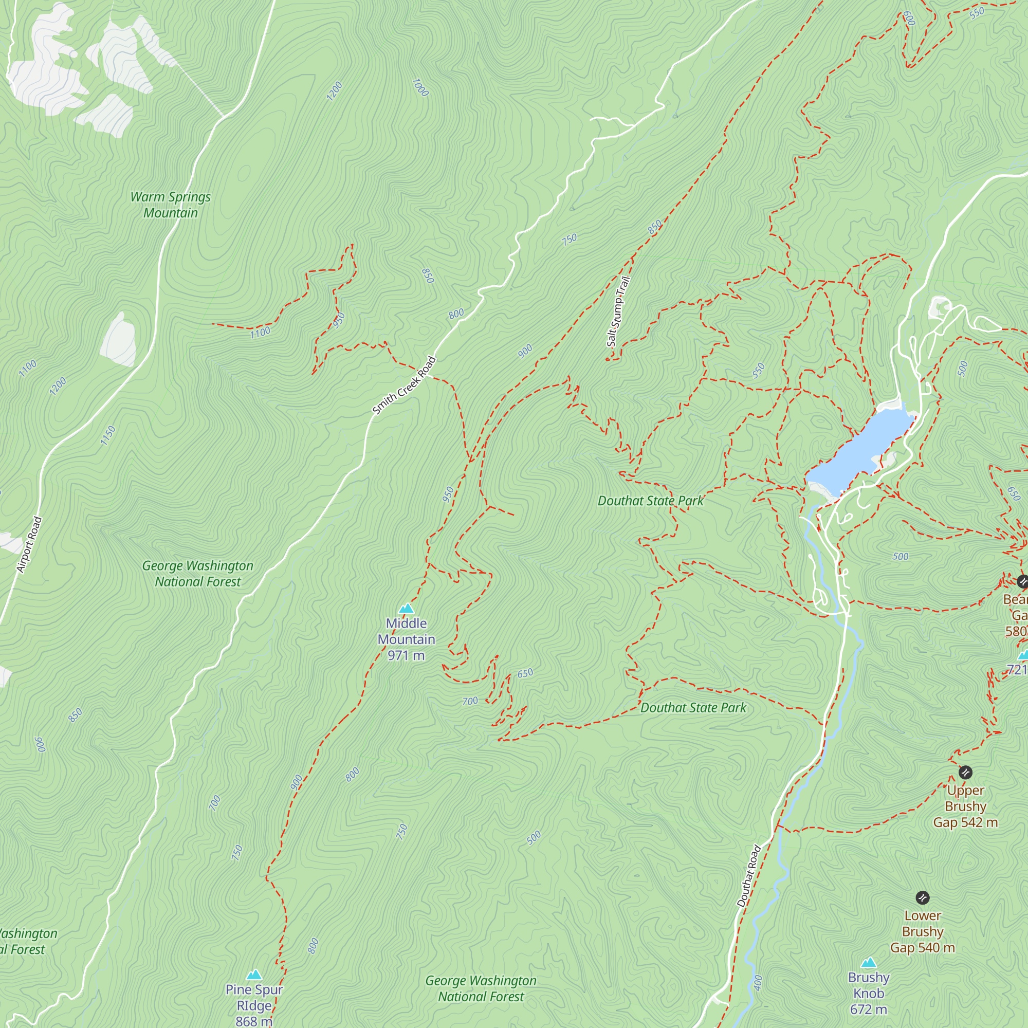 Tuscarora Overlook map