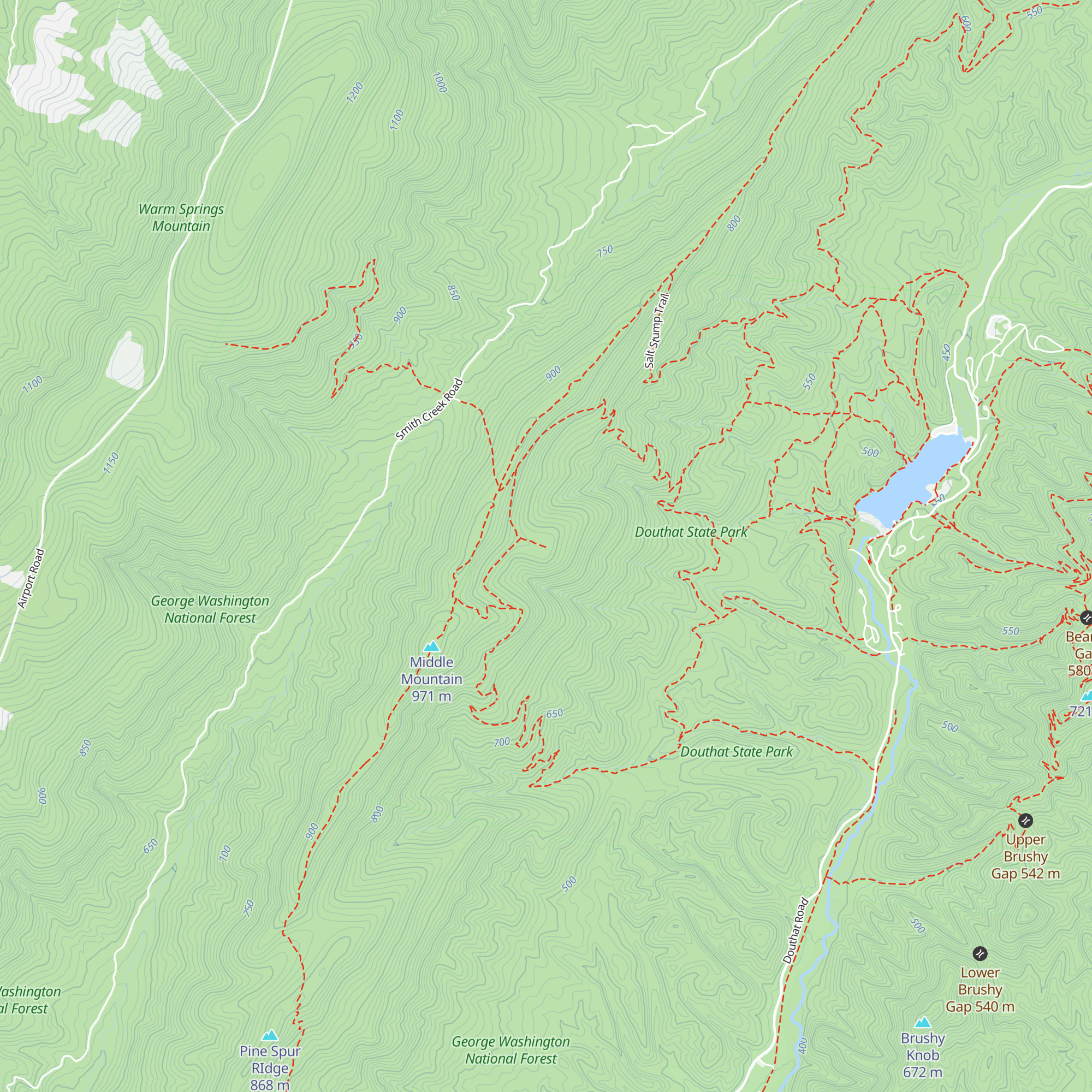 Tuscarora Overlook map