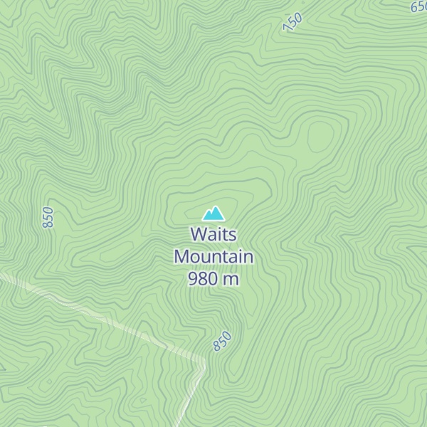 Map of Waits Mountain