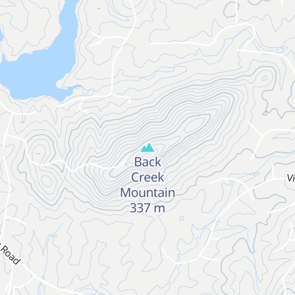 Map of Back Creek Mountain