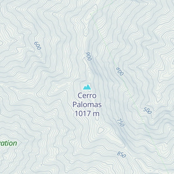 Map of Cerro Palomas
