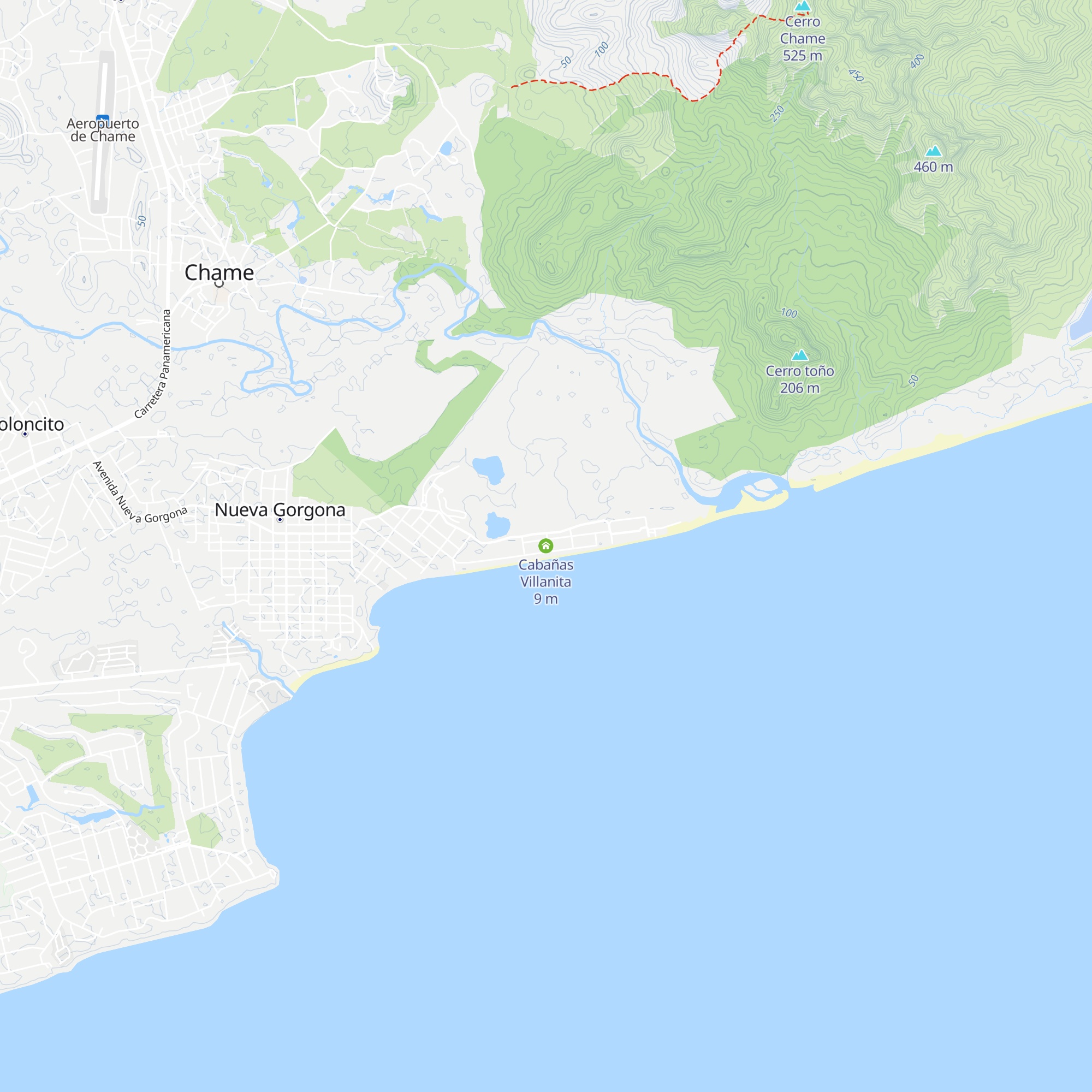 Cabañas Villanita map