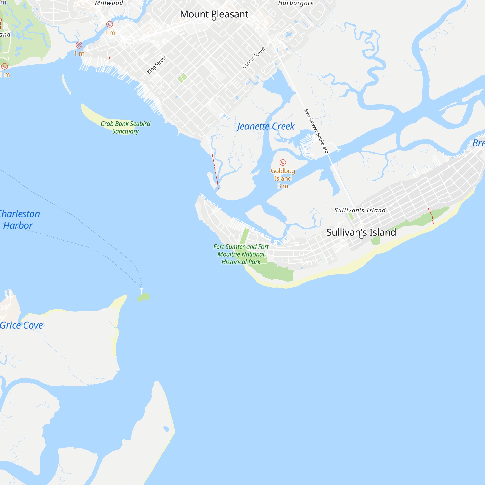 Fort Moultrie Visitor Center map