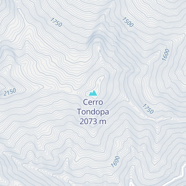 Map of Cerro Tondopa