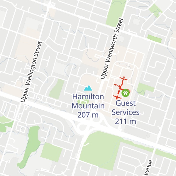 Map of Hamilton Mountain