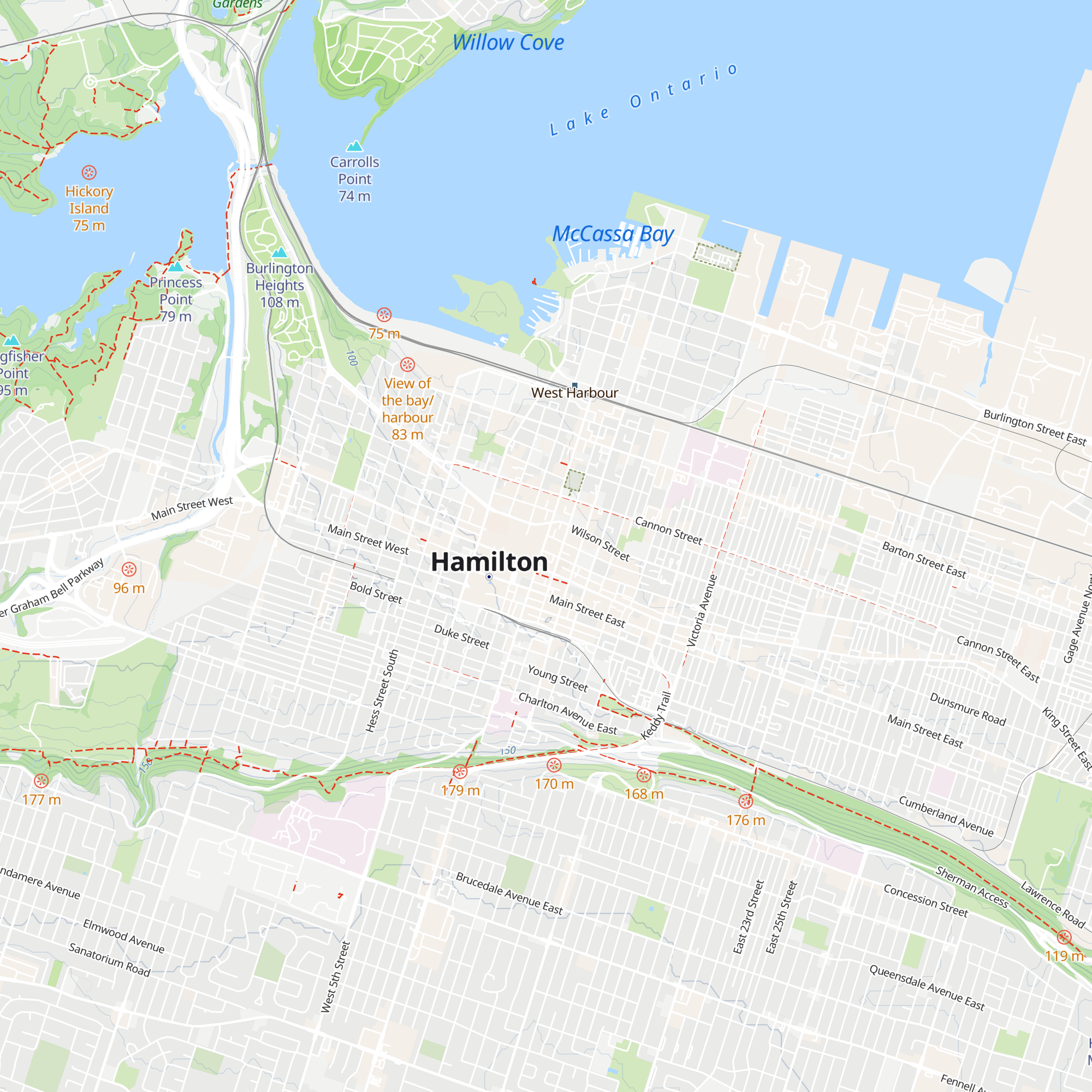 Tourism Hamilton map