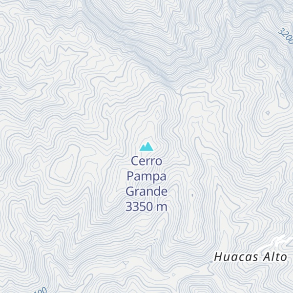 Map of Cerro Pampa Grande