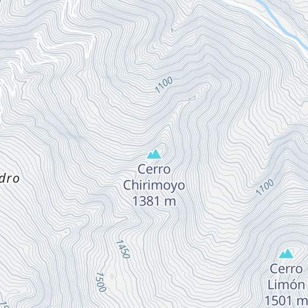 Map of Cerro Chirimoyo