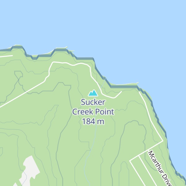 Map of Sucker Creek Point