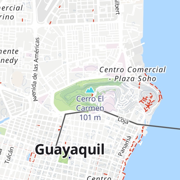 Map of Cerro El Carmen