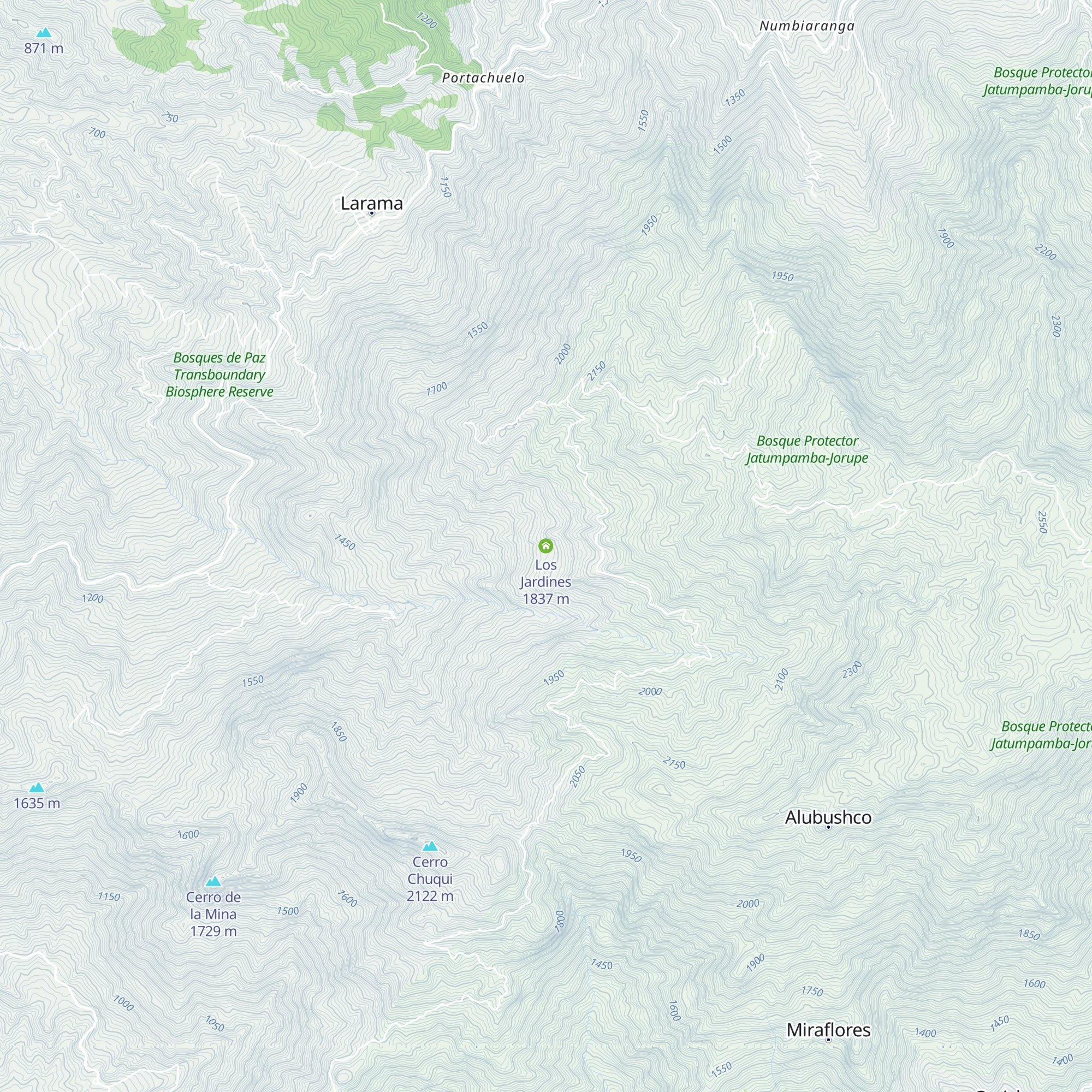 Los Jardines map