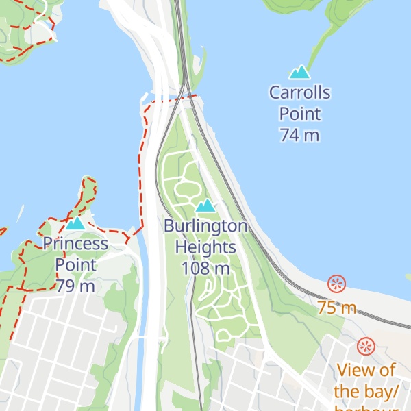 Map of Burlington Heights