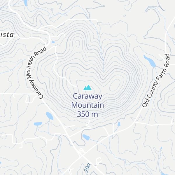 Map of Caraway Mountain
