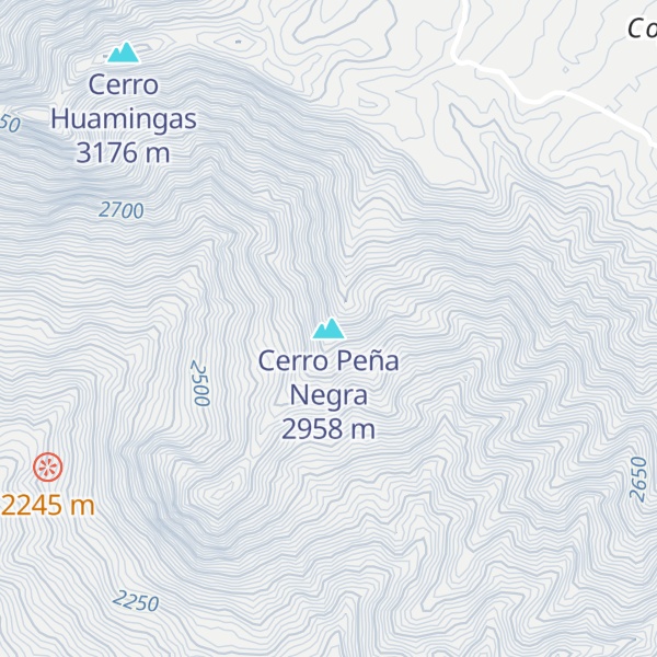Map of Cerro Peña Negra