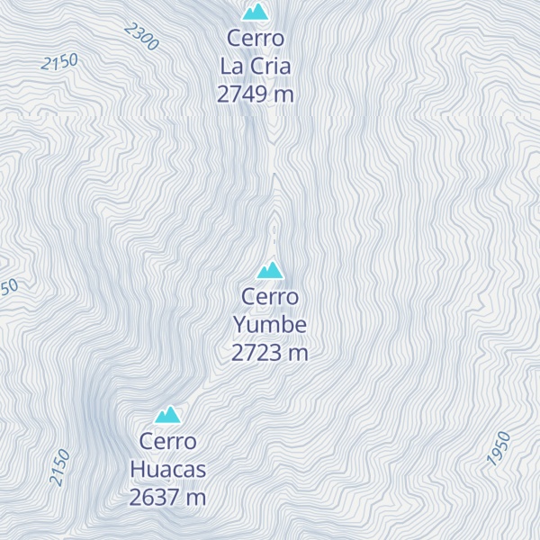 Map of Cerro Yumbe