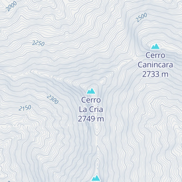 Map of Cerro La Cria