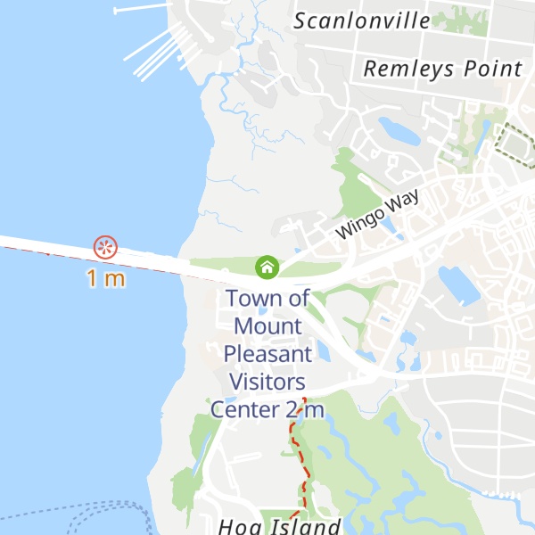 Map of Town of Mount Pleasant Visitors Center