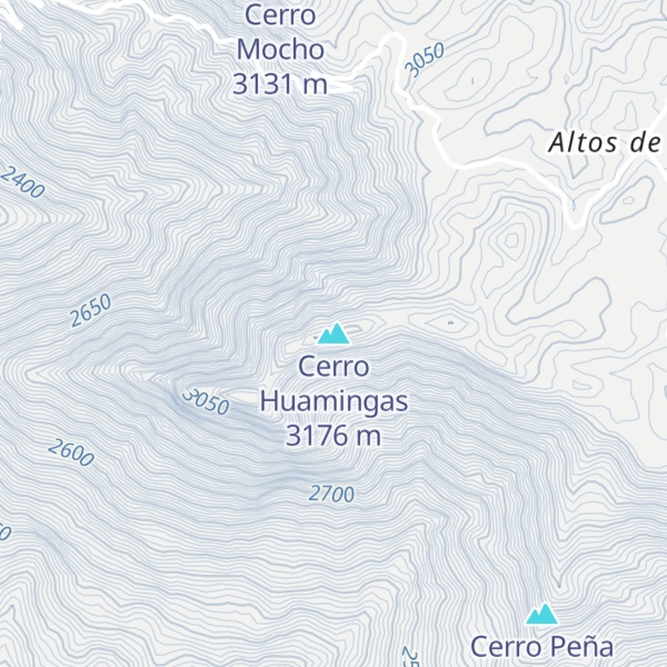 Map of Cerro Huamingas
