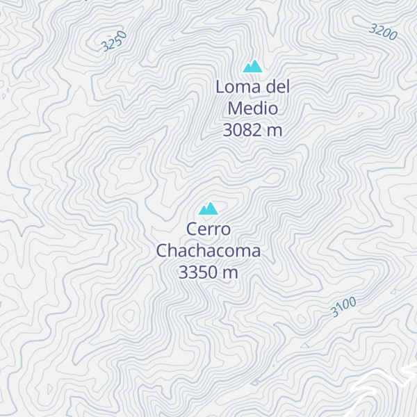 Map of Cerro Chachacoma