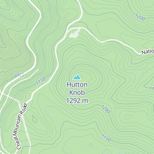 Map of Hutton Knob