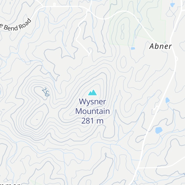 Map of Wysner Mountain