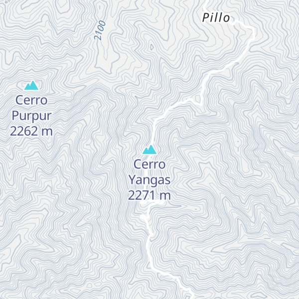 Map of Cerro Yangas
