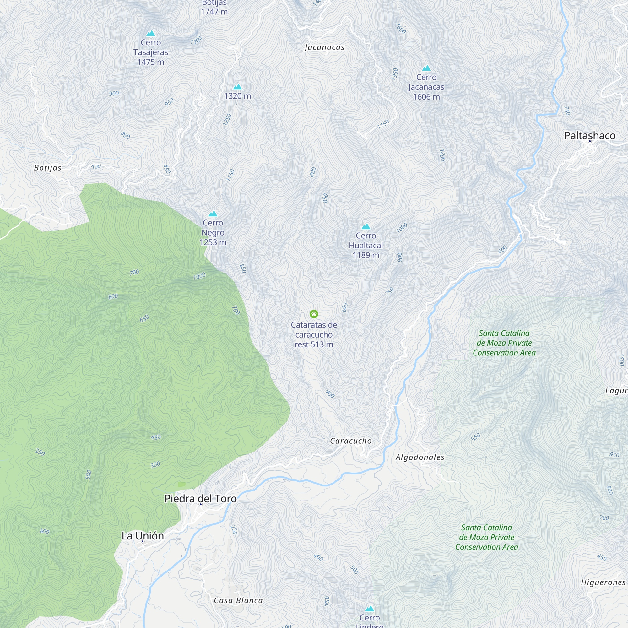 Cataratas de caracucho rest map