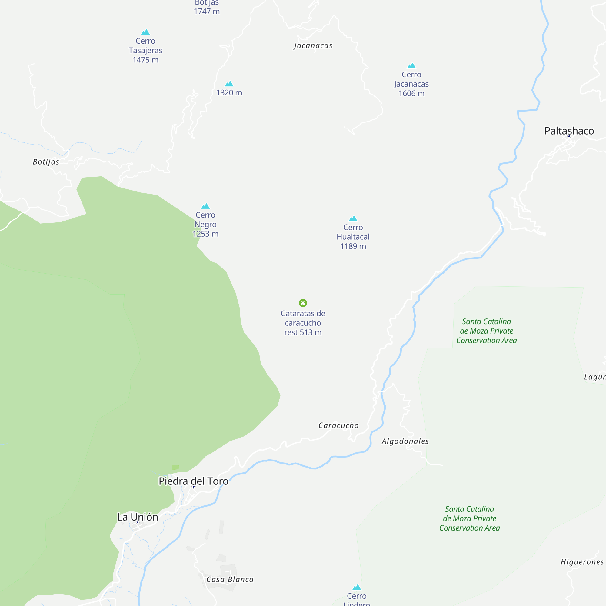 Cataratas de caracucho rest map