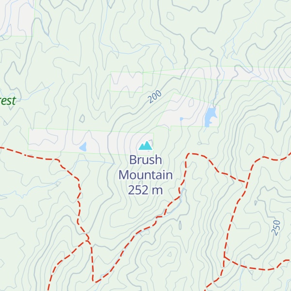 Map of Brush Mountain