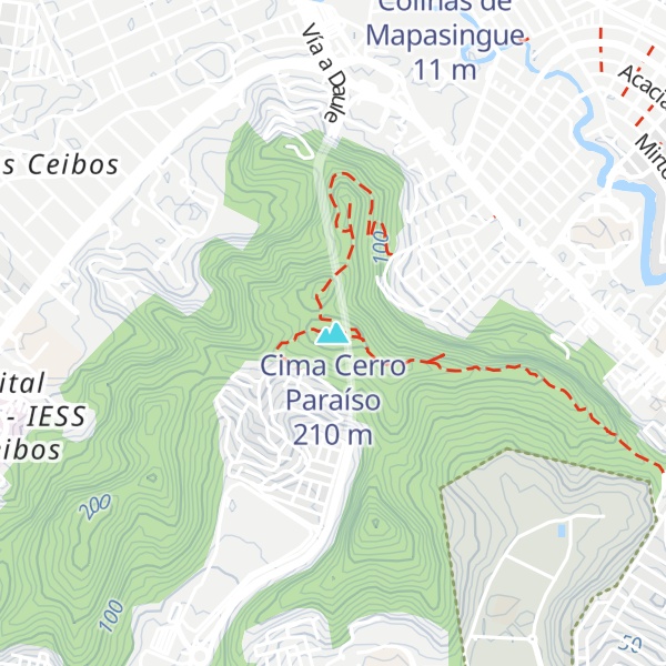Map of Cima Cerro Paraíso