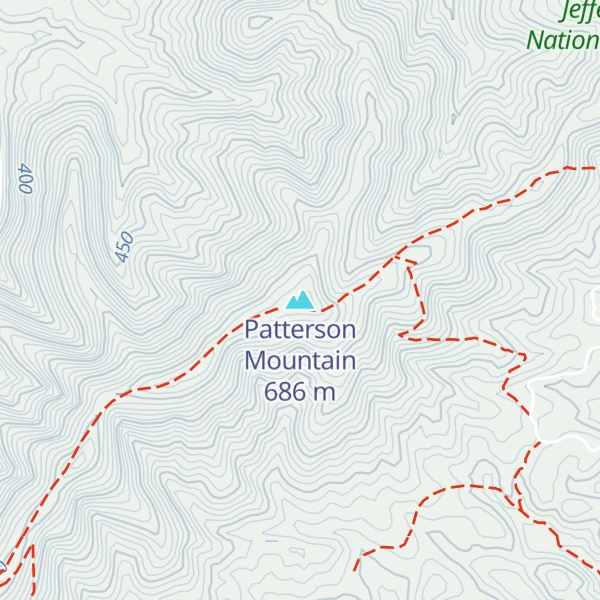 Map of Patterson Mountain