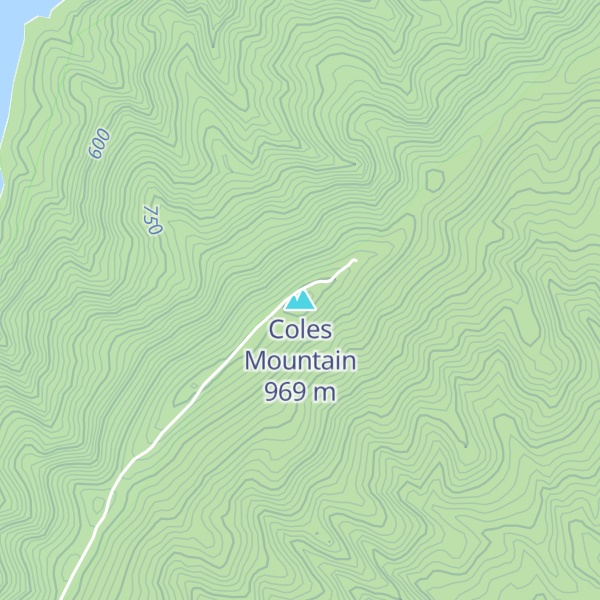 Map of Coles Mountain