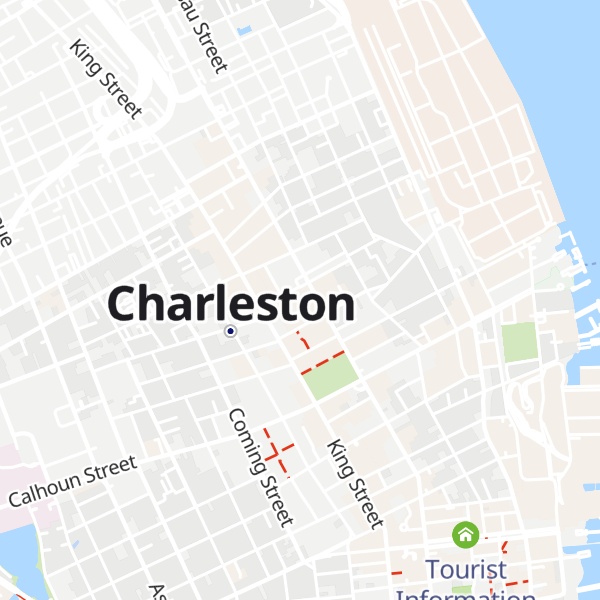 Map of The Charleston Visitor Reception and Transportation Center