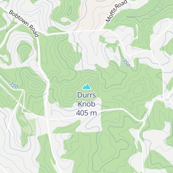 Map of Durrs Knob