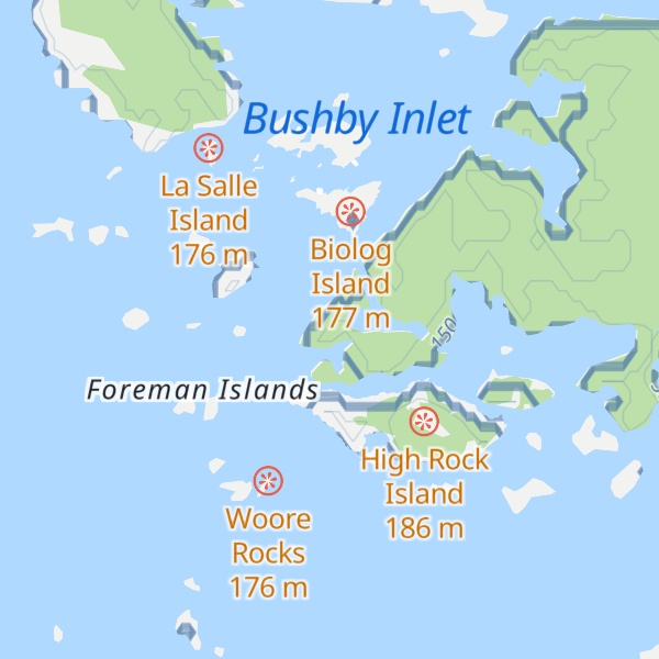 Map of Bushby Point