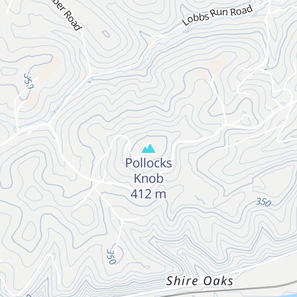 Map of Pollocks Knob