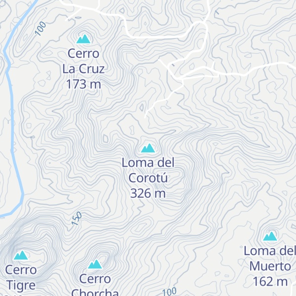 Map of Loma del Corotú