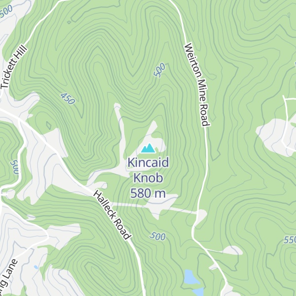 Map of Kincaid Knob