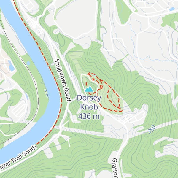 Map of Dorsey Knob