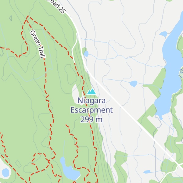 Map of Niagara Escarpment