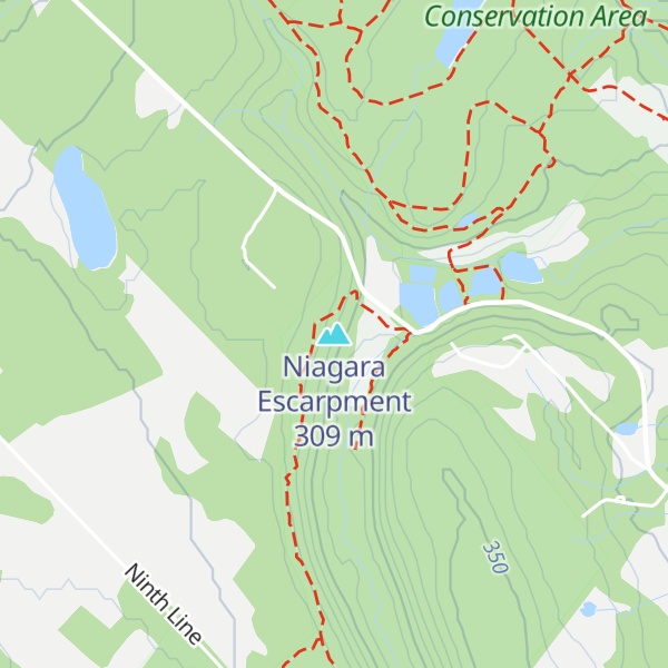 Map of Niagara Escarpment