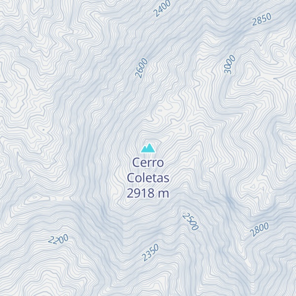 Map of Cerro Coletas