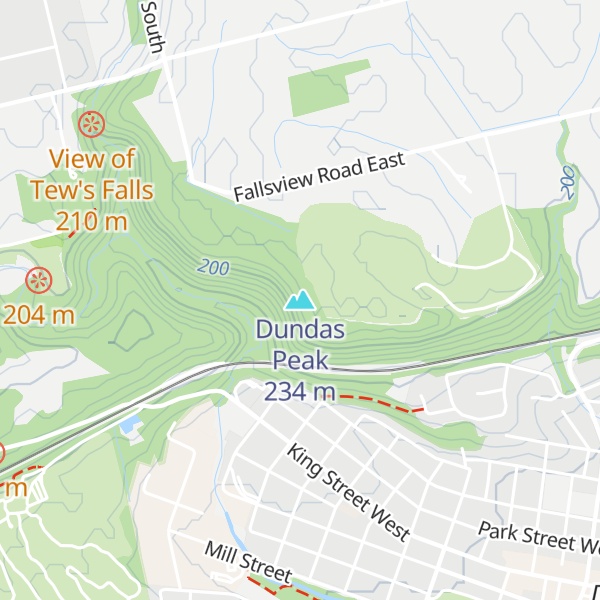 Map of Dundas Peak