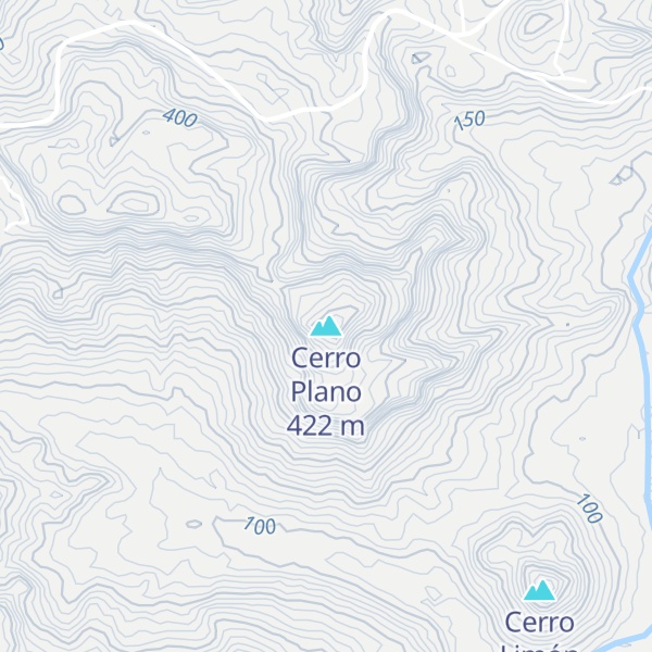 Map of Cerro Plano