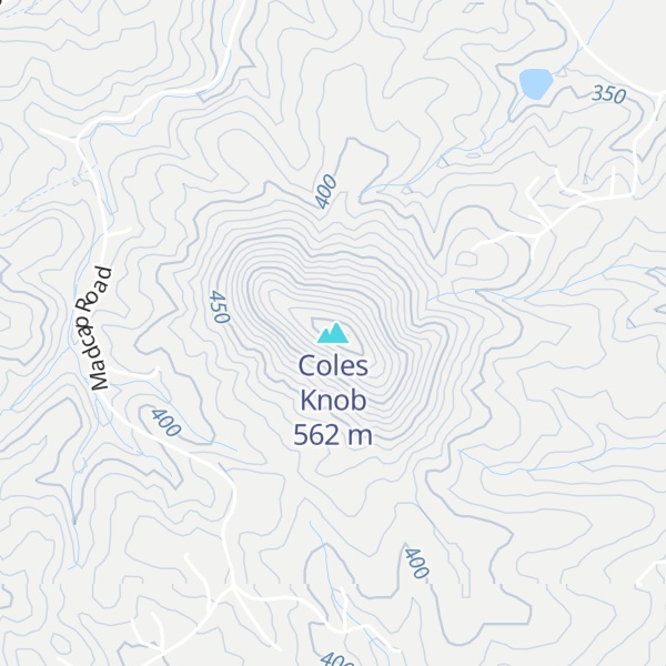 Map of Coles Knob
