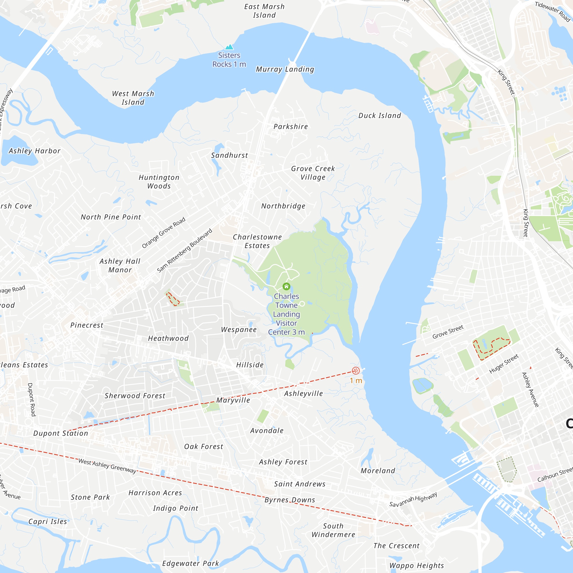 Charles Towne Landing Visitor Center map
