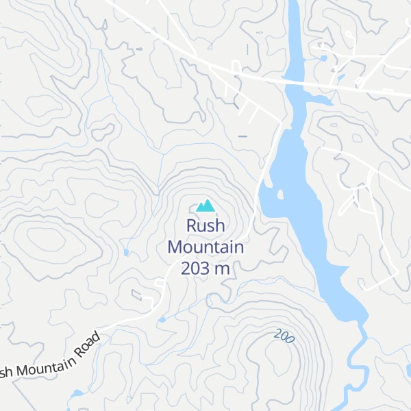 Map of Rush Mountain